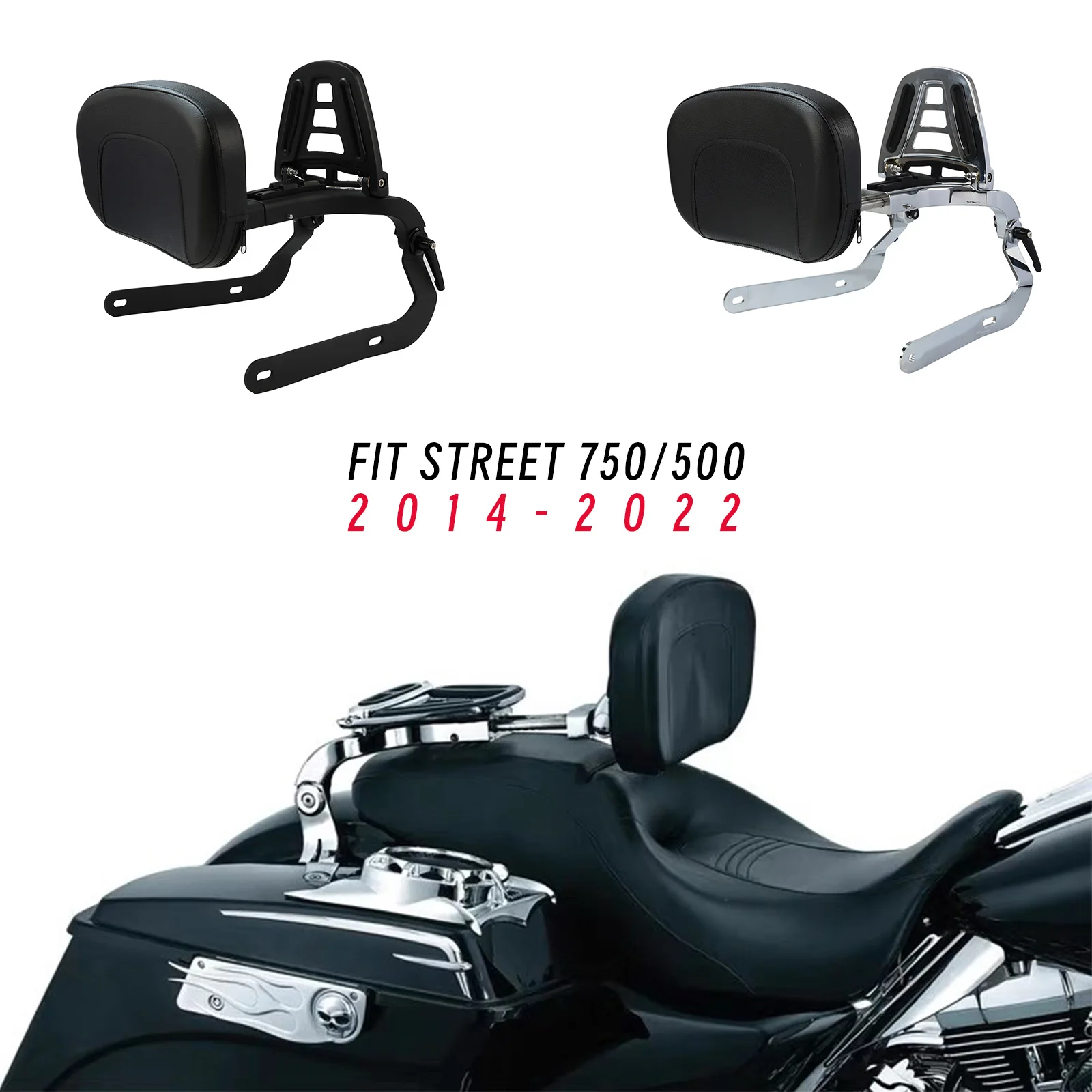 For  Street 750 Street 500 XG500 XG750 2014-2022 Motorcycle Rear Backrest Sissy Bar Accessories