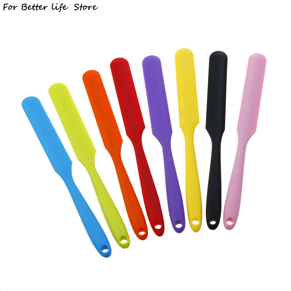 Raspador de silicona largo todo en uno, 1 piezas, cuchillo para crema, mantequilla, besándose, espátula para revolver pasteles, herramienta para hornear, bricolaje
