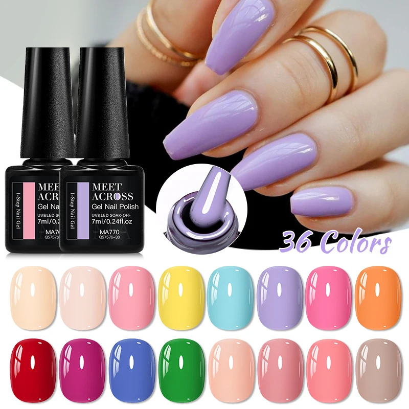 Esmalte de Gel de 1 paso, esmalte de uñas de Gel 3 en 1, arte de uñas, manicura de verano, barnizes de uñas de Gel UV LED sin necesidad de Base, capa superior de Gel