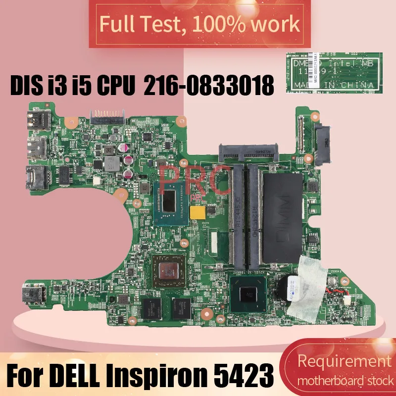 

CN-067CG0 0KFT53 для DELL Inspiron 14Z 5423, материнская плата для ноутбука 11289-1 I3 I5-3TH, процессор 216- 0833018 Протестирована материнская плата для ноутбука SLJ8C