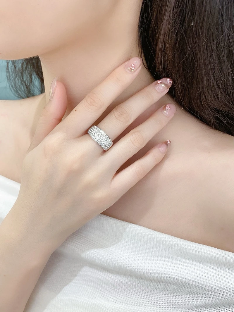 KUGG 100% 18K White Gold Rings Luxury Shiny Design 1.20carat Real Natural Diamond Engagement Ring for Women High Party Jewelry