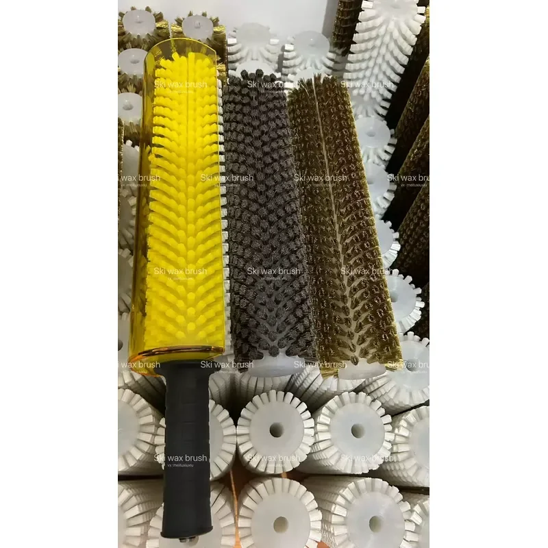 For Snowboard Waxing Set Electric Roller Brush Copper Wire Nylon Horse Hair Roller Brush Kit Ski Board Maintenance Tool