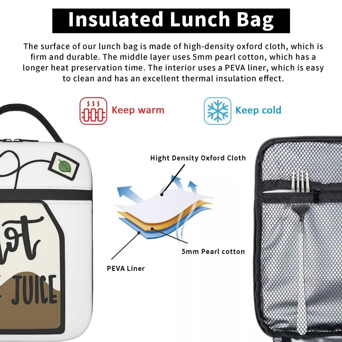 Hot Leaf Juice (avatar The Last Airbender) Insulated Lunch Bag for Women Kids Leakproof Food Boxes Thermal Lunch Box Tote