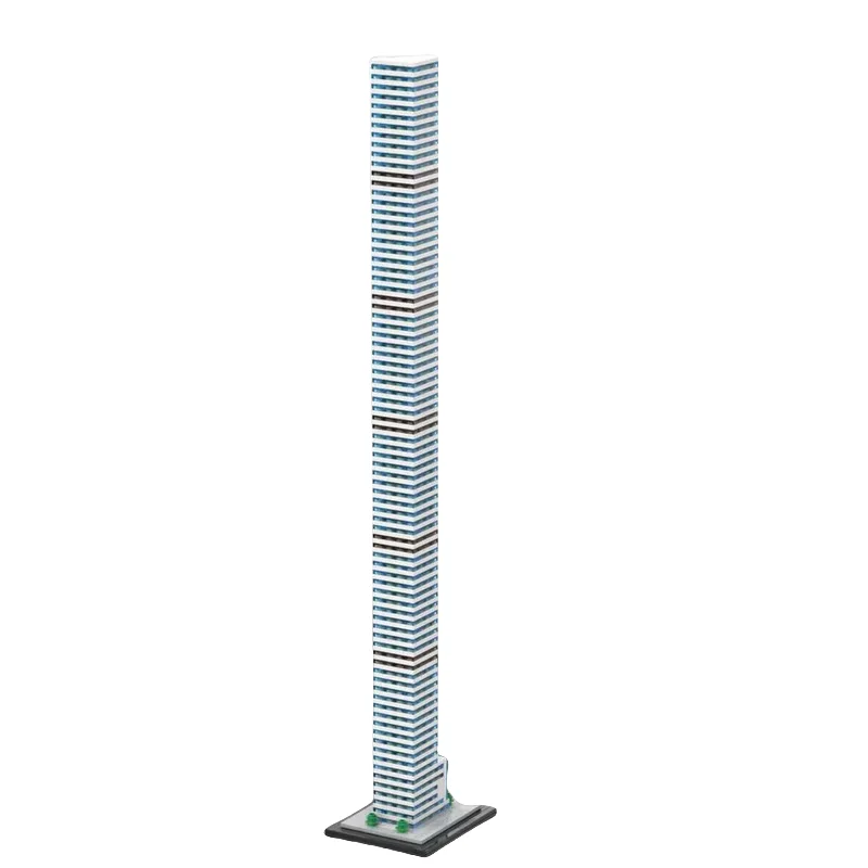 Skyscraper Series 432 Park Avenue 1:800 scale model 649pcs small particle MOC assembled toy building blocks Display Creative hol