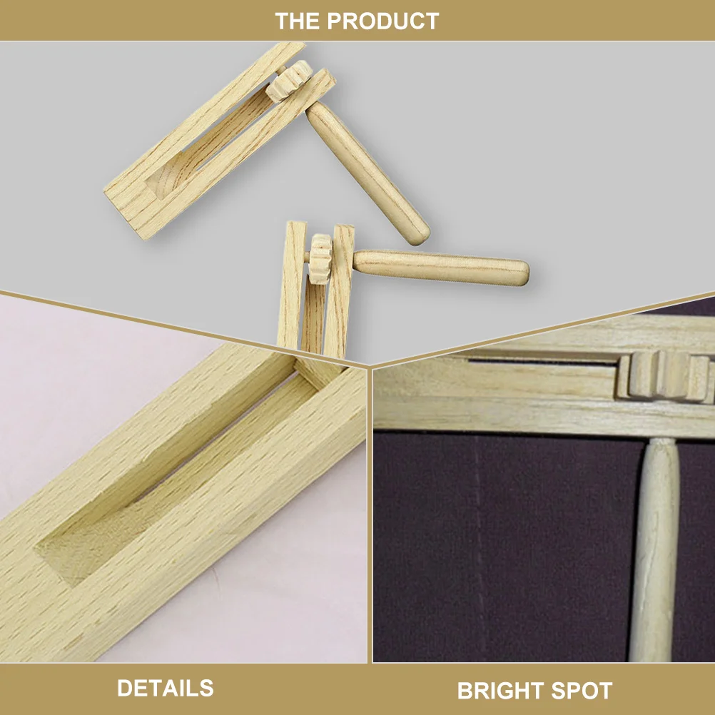 

3Pcs Wooden Ratchet Noise Makers Educational Percussion for Early Music Development Hand Percussion Castanet Musical