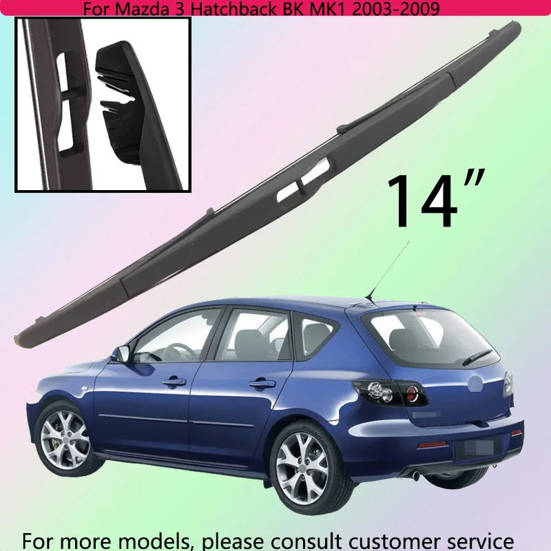 

For Mazda 3 Hatchback BK MK1 2003-2009 Car Accessories 14" Rear Windshield Windscreen Washer Wiper Blade