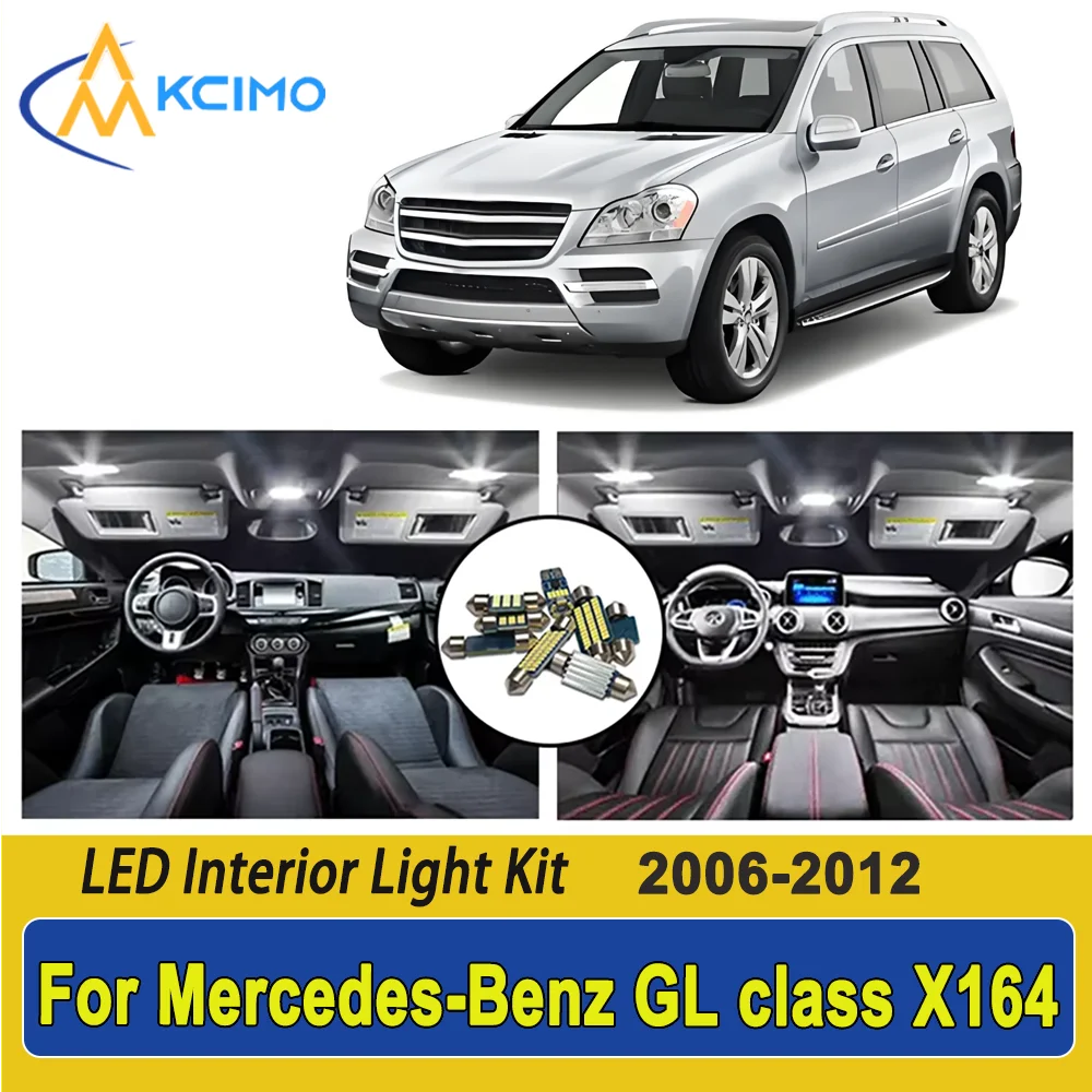

New Light Bulb For Mercedes-Benz GL class X164 (2006-2012) Premium Bright LED Interior Dome Map Trunk Light Kit Car Led Lamps