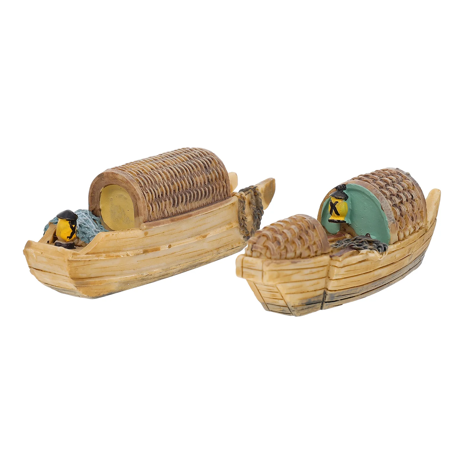

2 pcs Resin Crafts Lightweight Aquarium Decoration Fish Tank Landscaping DIY Ornament Pet Ship Landscaping Decor Supplies