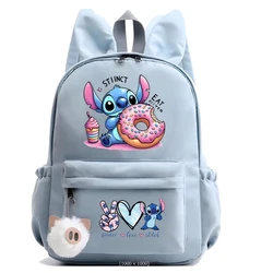 Hot Disney Lilo Stitch Backpack for Girls Boys Student Teenager Rucksack Women Casual School Bags Travel Rabbit Ears Mochila