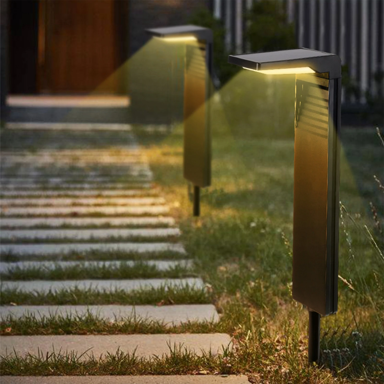 ABS+PC LED Solar Garden Lights Outdoor Ip64 Waterproof High Brightness Adjustable Light Control Induction Lawn Lamp