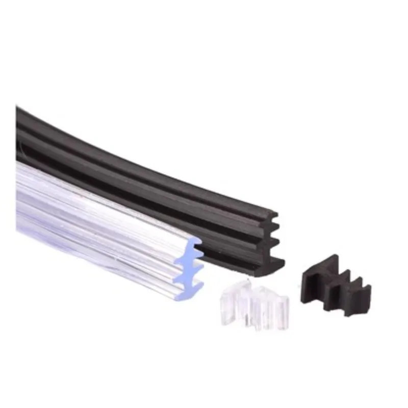 10M Doors And Windows Slot thong Aluminum Alloy Fixed Glass Strip Doors And Windows Three EPDM Seal Strip Rubber Strips