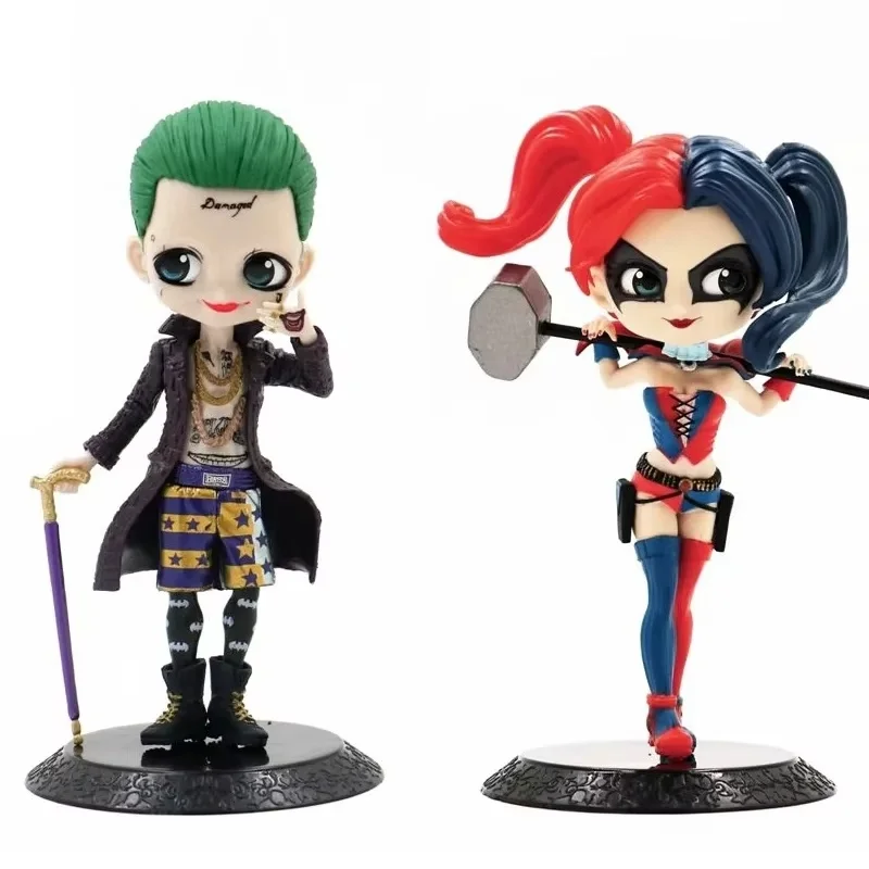 Qposket Harley Quinn Joker Cat Wonder Women Action Figure Toys Gift Mini Doll Cake Decoration Birhtday For Kids Gifts Model