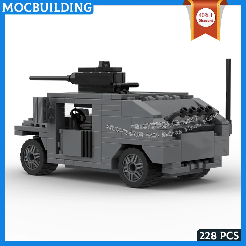 MOC Building Blocks Military Series Famous Marine Army Truck Model DIY Assemble Bricks Armored Vehicle Toys Collection Gifts