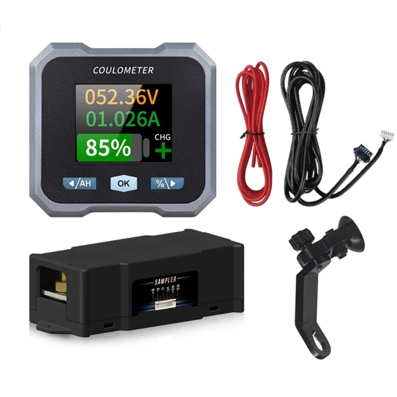 

Color Screen Monitor Dustproof Energy Meter with Current Detection Suitable for eBike Enthusiasts and Camping