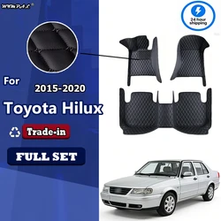 Toyota Hilux 용 자동차 바닥 매트 2015 2016 2017 2018 2019 2020 자동차 액세서리