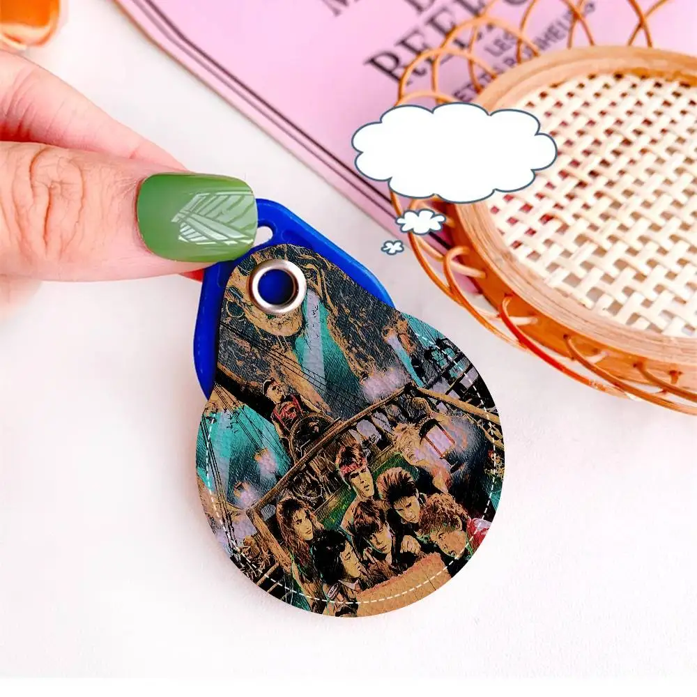 حافظة Goonies PU Access المضادة للضياع ومضادة للسقوط وحامل البطاقات وإكسسوارات سلسلة المفاتيح المقاومة لبصمات الأصابع #5