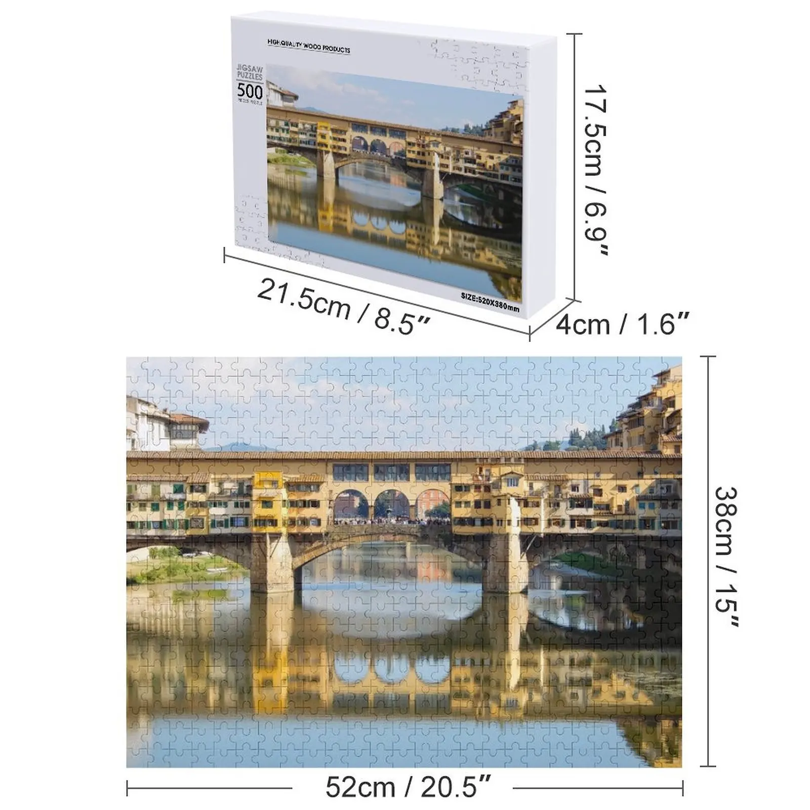 Ponte Vecchio - Firenze, Italy Jigsaw Puzzle Custom With Photo Game Children Puzzle