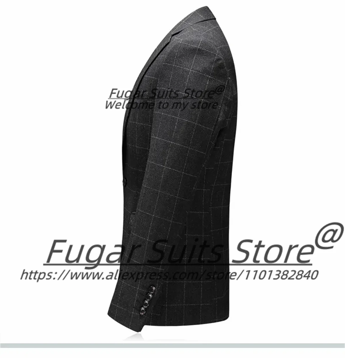 Black Business Male Blazers Slim Fit Notched Lapel Groom Prom Tuxedos High-qublity Men Suits 3 Pieces Sets Classic Costume Homme