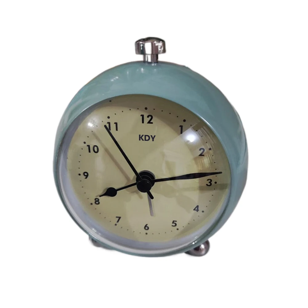 KDY Alarm clocks, Twin Bell Loud Alarm Analog Alarm Clock, 4 inch Super Silent Non Ticking Small Clock