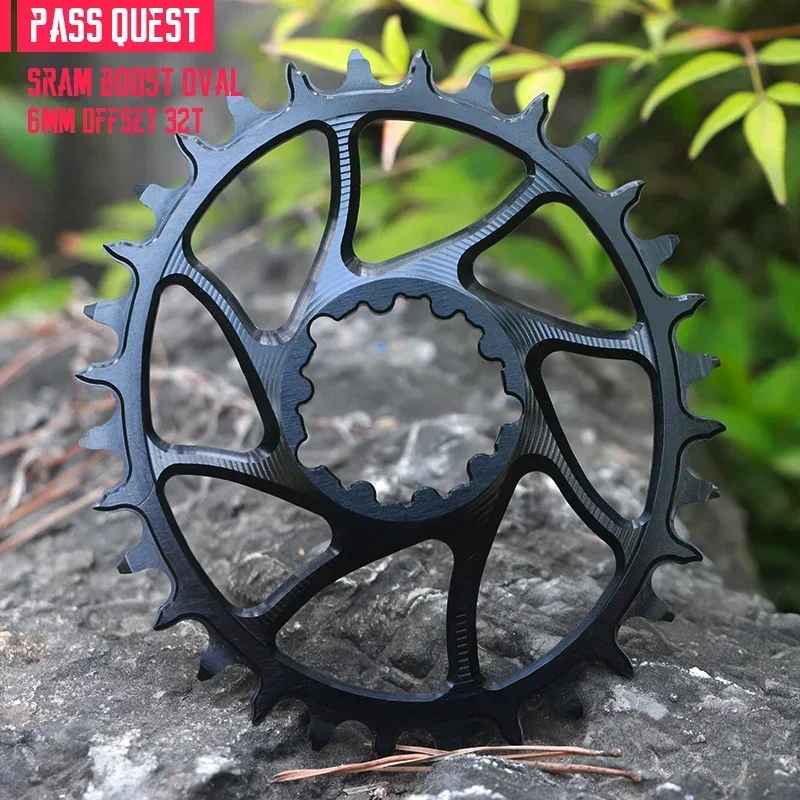 PASS QUEST for 3 nails Bike Chain wheel 3mm OFFSET 6mm OFFSET Mountain Bicycle Narrow Wide Chainring Oval and Round