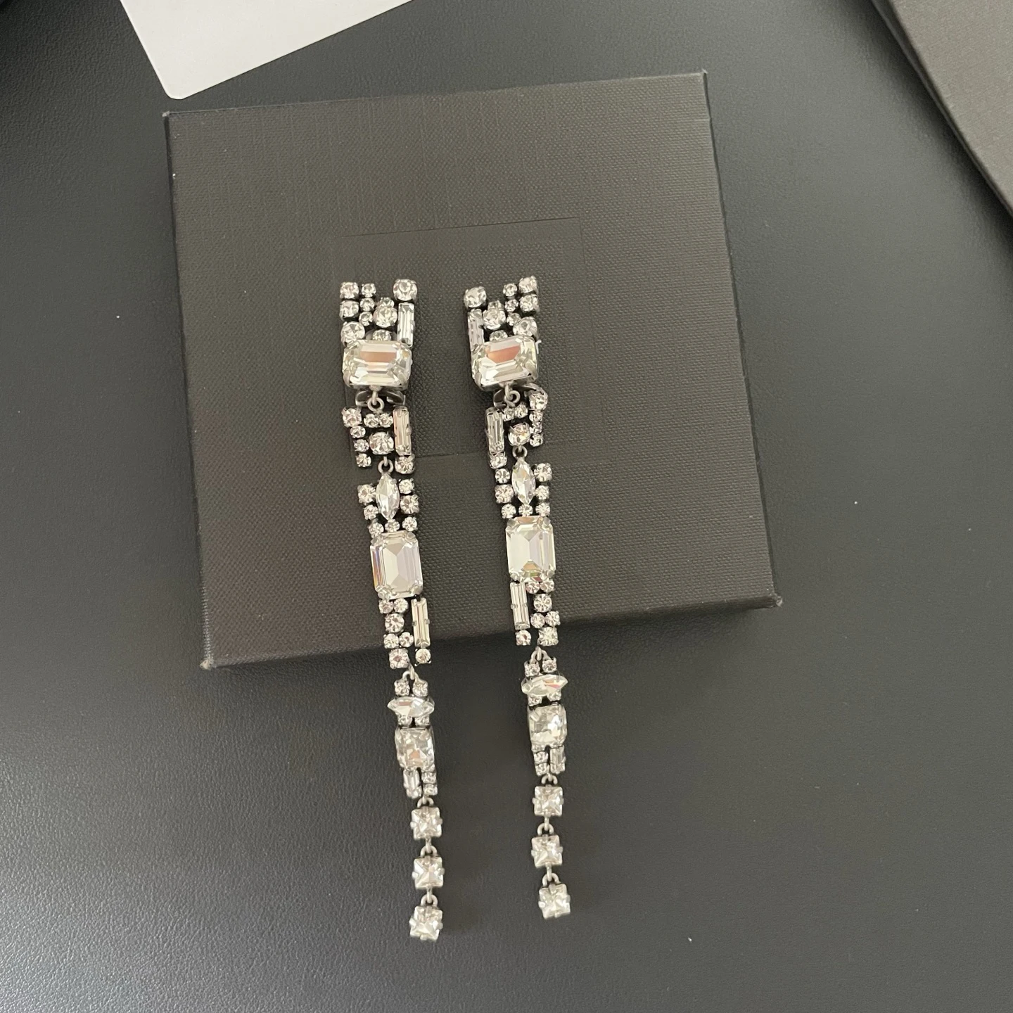 Europe American Crystal Tassel Earrings Women Designer Brand Jewelry Trend