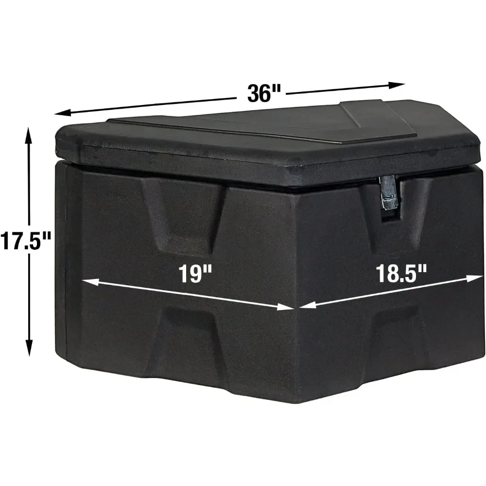 Buyers Products 1701680 Black Poly Trailer Tongue Truck Tool Cargo Storage Box, 19 x 36 x 17.5 Inch, Made In The USA, Trailer