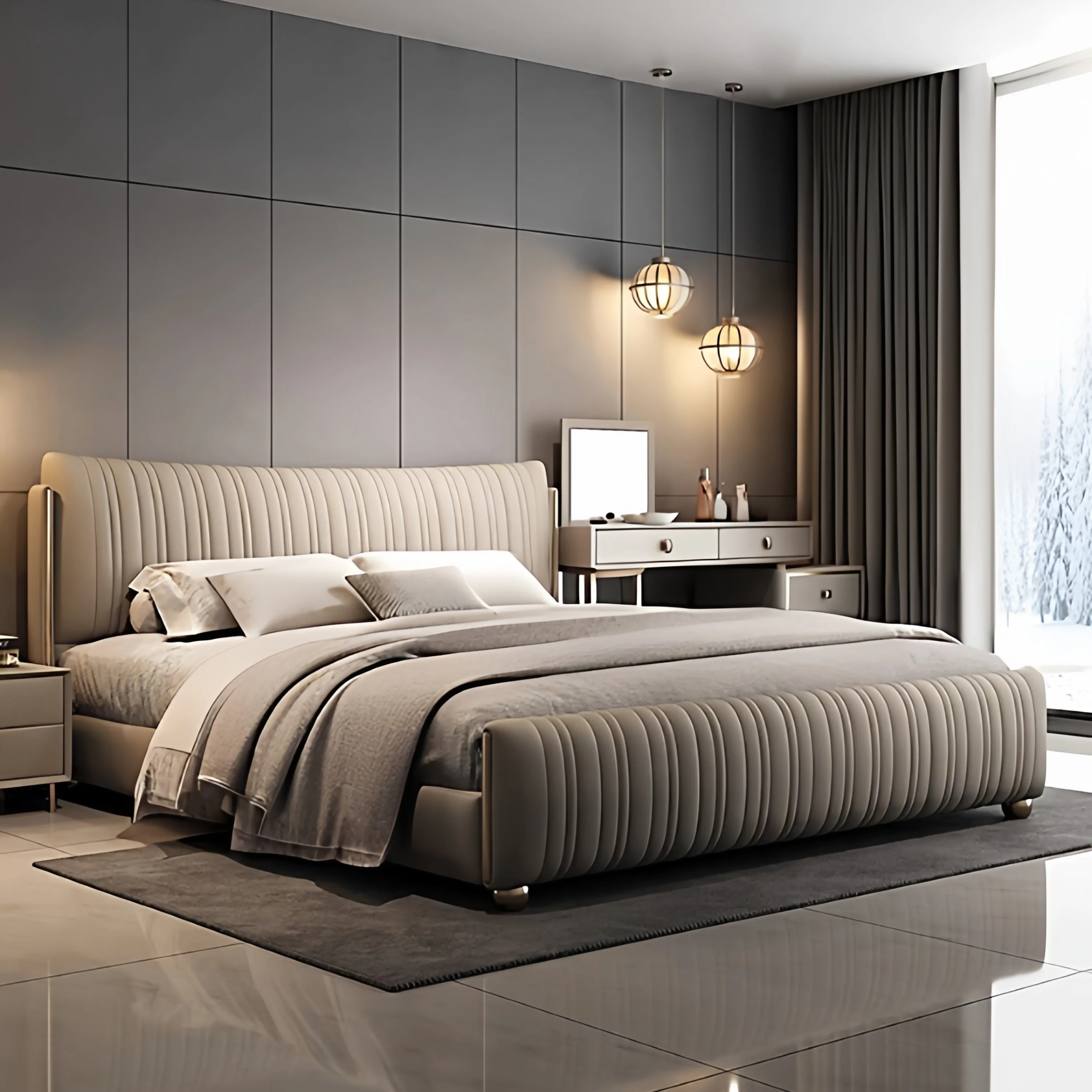 

Modern Simple Massage Bed Bedroom Frame Double Luxury Storage Design Space Saving Bed Sleeping Queen Beliche Home Furniture
