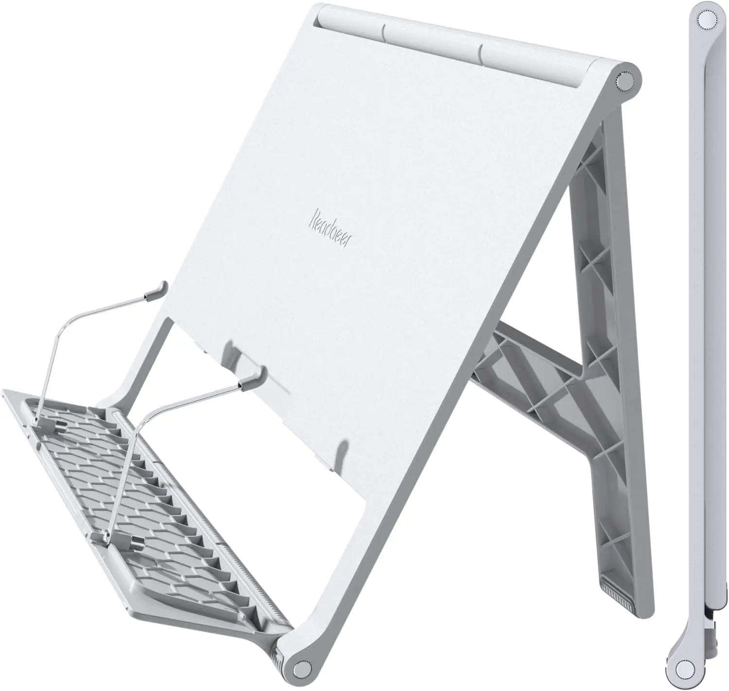 

Adjustable Book Stand, Portable & Lightweight for Thick Books, White