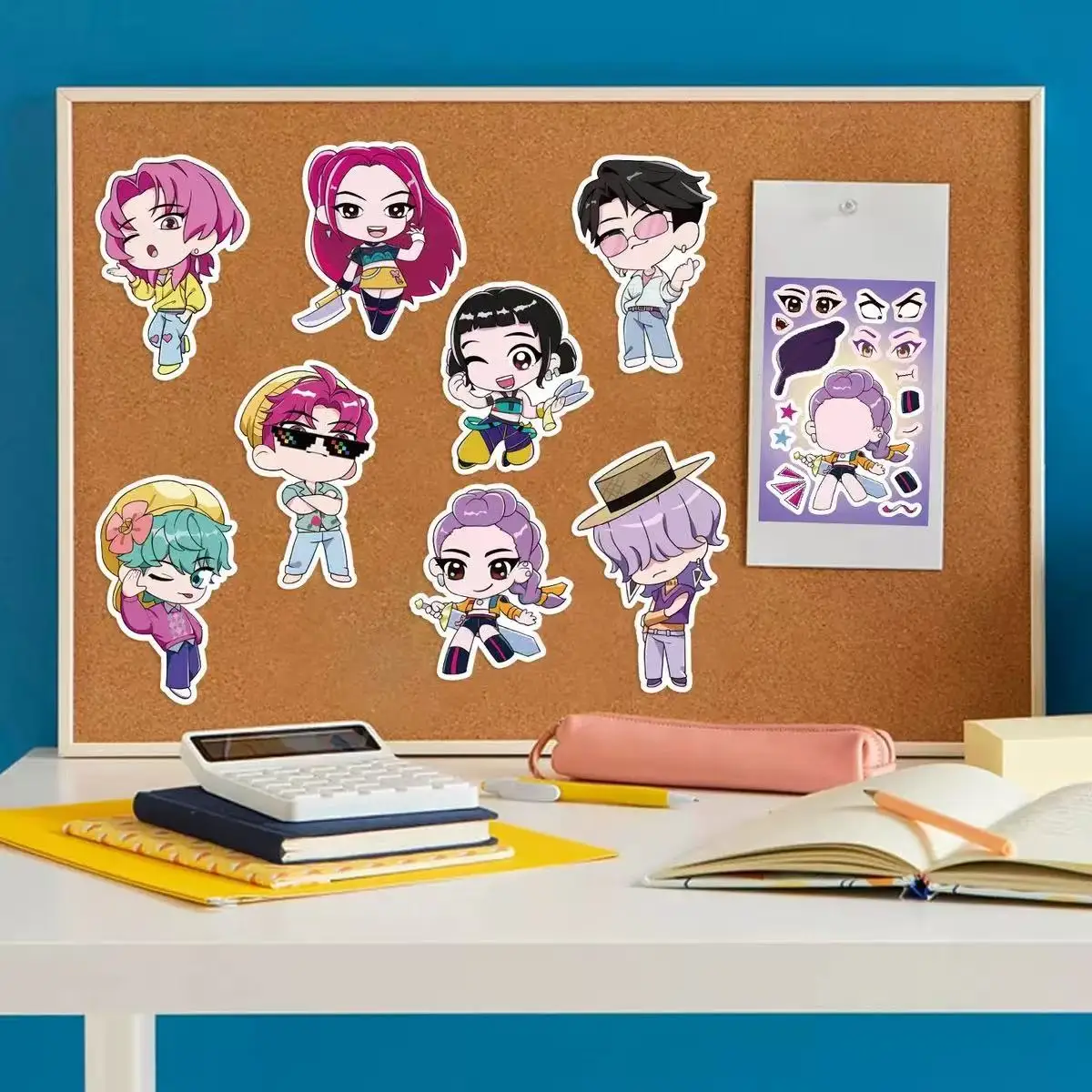 Kinderen DIY Puzzel Sticker Games K-POP DEMON HUNTERS Make a Face 8/16 Vellen Grappige Jigsaw Stickers Educatief Speelgoed voor Kinderen