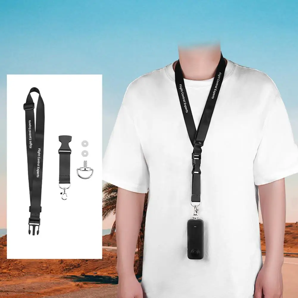 1pc Adjustable Neck Lanyard Strap Compatible For Insta 360 X3 Panoramic Action Camera Anti Lost Rope Accessories