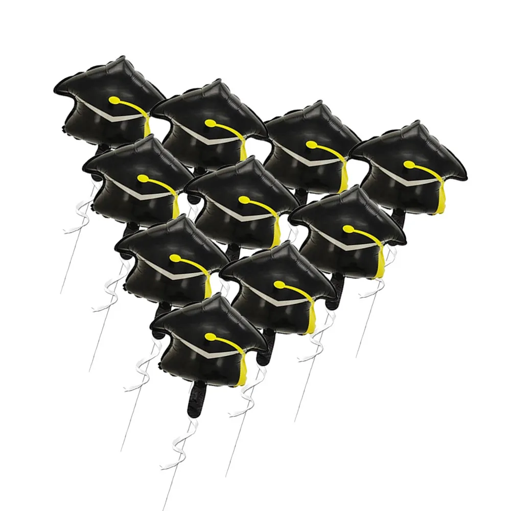 10 قطعة بالون قبعة التخرج ، بالونات قبعة غراد بالونات غراد 2025 لتزيين حفلات التخرج #1