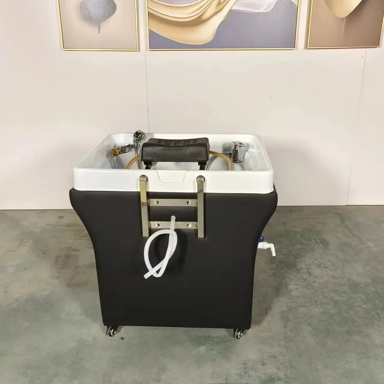 Lavabo de champú para peluquero móvil, fumigación inteligente, temperatura constante, circulación de agua, estilo tailandés