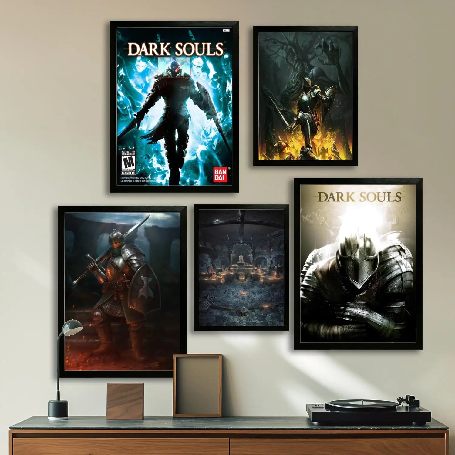 Póster artístico en lienzo de almas oscuras y arte de pared, impresión de imágenes, decoración moderna para dormitorio familiar, pintura decorativa