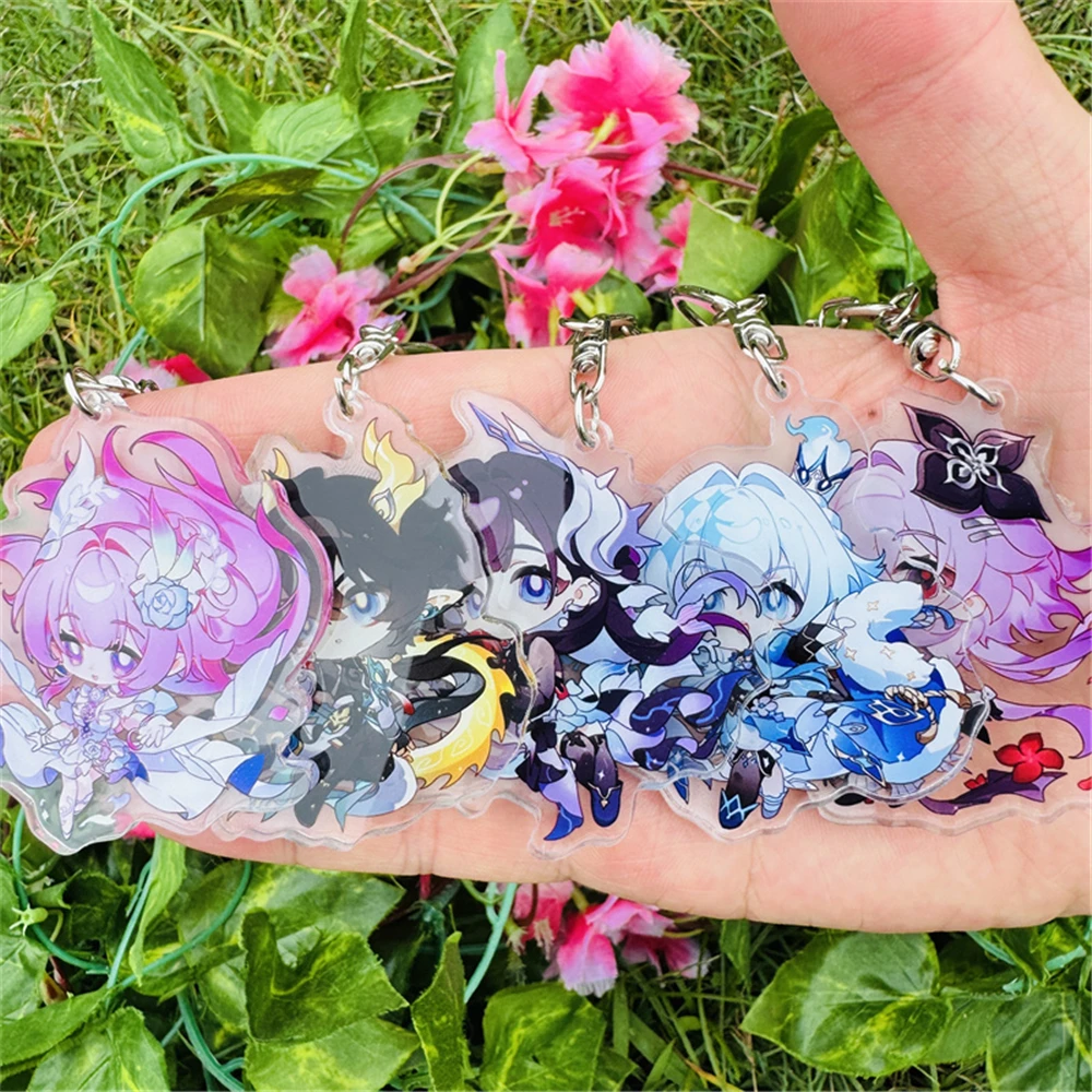 Game Honkai：Star Rail March 7th Evernight Cyrene Cerydra Hysilens Cosplay COSTUME Acrylic Keychain Key Accessories Pendant