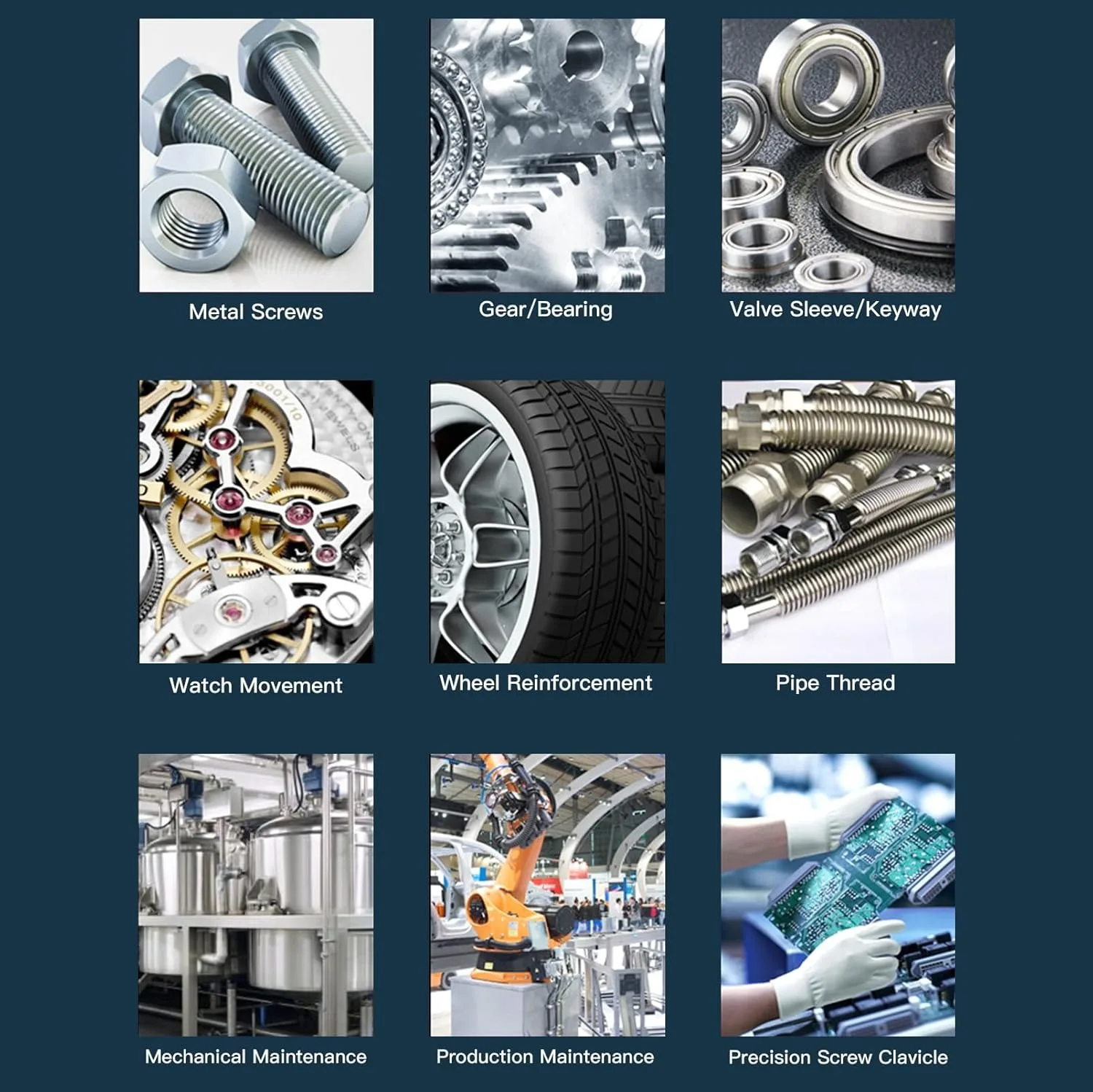 Thread Locker 243 Medium Strength Lock Tight Seal Fasteners 10ml Removable Thread Tightening Agent for Inert Metals Screw Agent