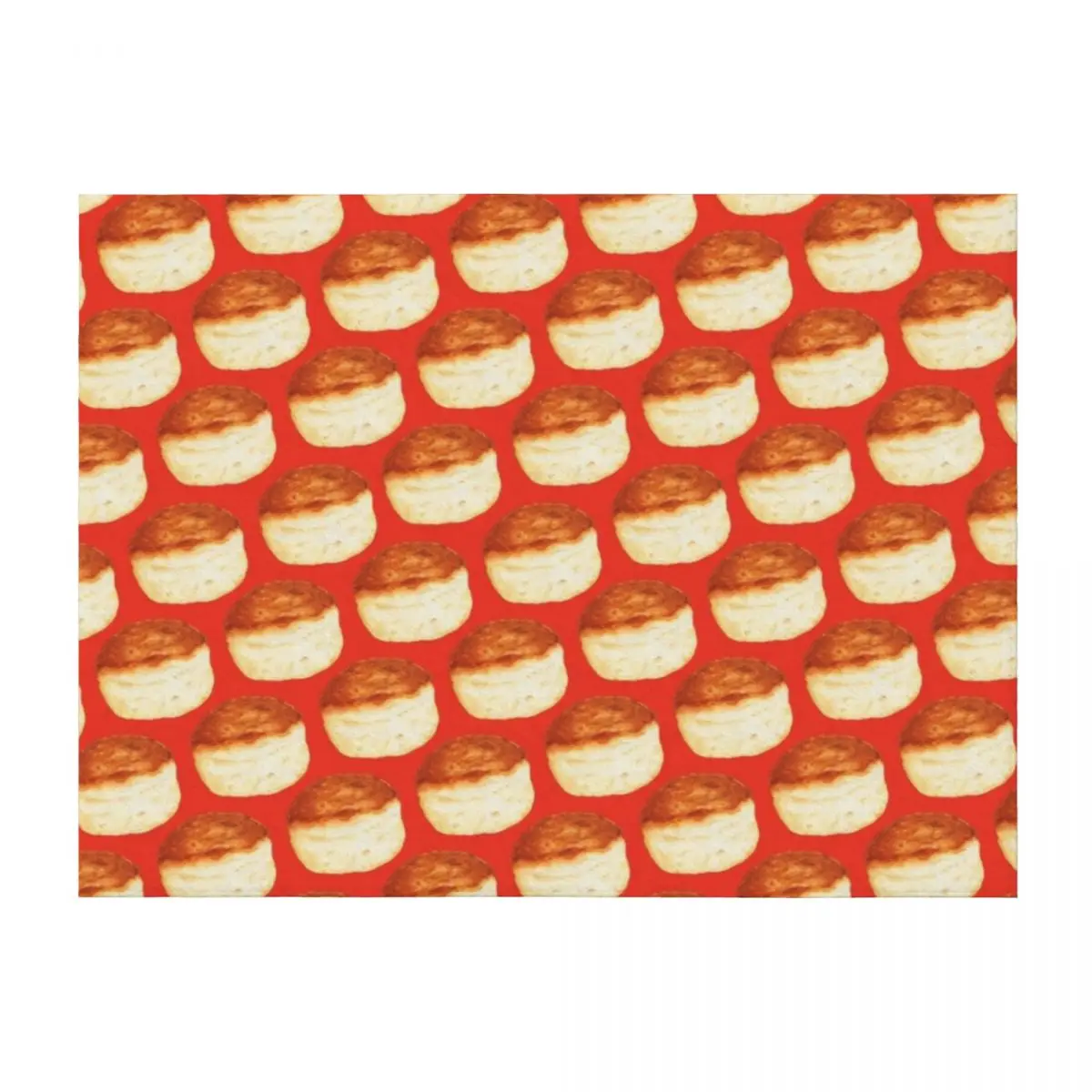 

Biscuit Pattern - Red Throw Blanket Baby wednesday funny gift Flannel Fabric Blankets