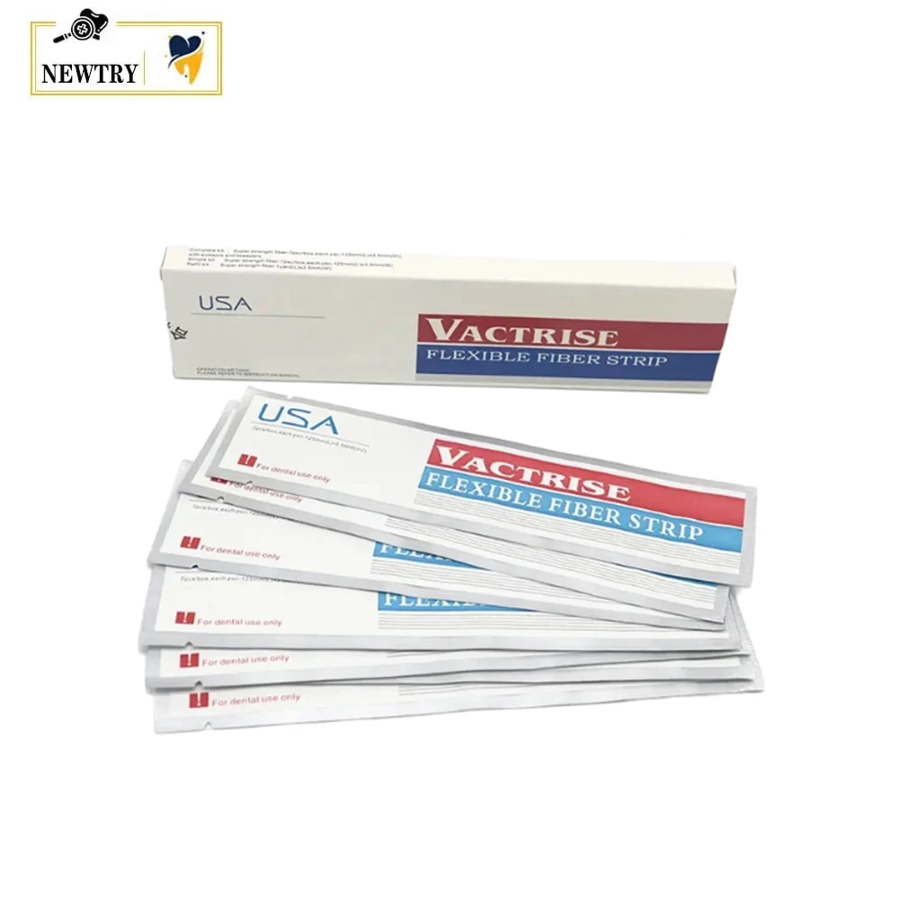 

5/7Pcs USA Vactrise Flexible Fiber Strip Dental Glass Fiber Band Light Curing Bond Dentist Orthodontic Tooth Fixation Materials