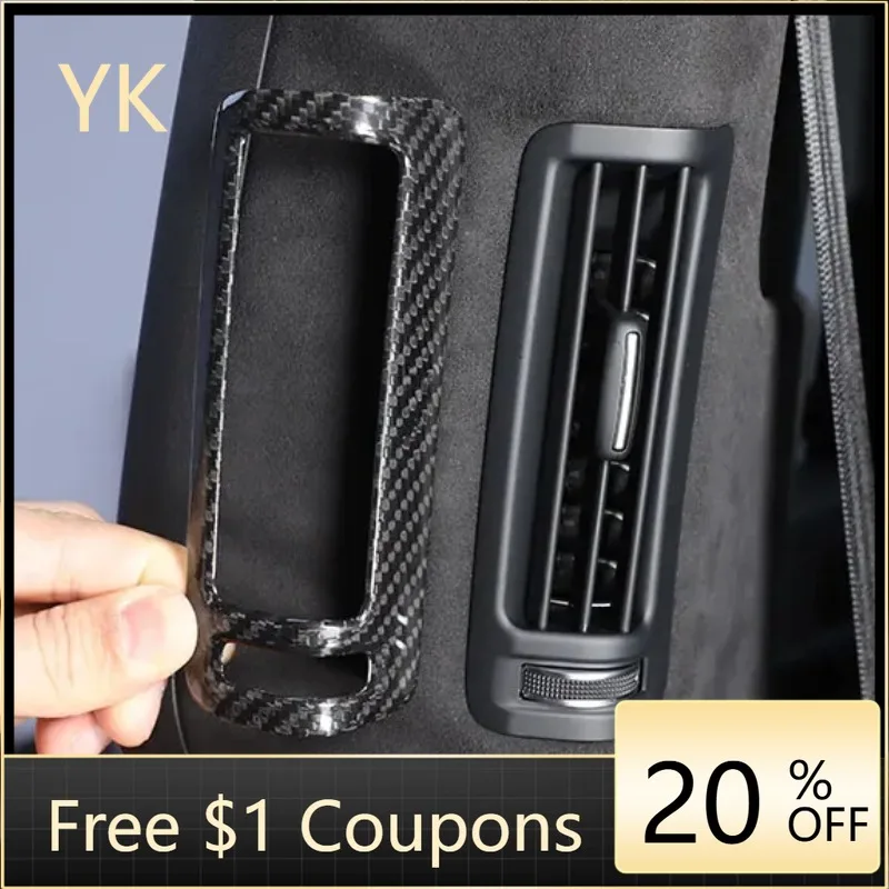 

For Lamborghini URUS 2018-2023 Real Carbon Fiber Car B-pillar Air Outlet Frame Cover Trim Interior Car Accessories