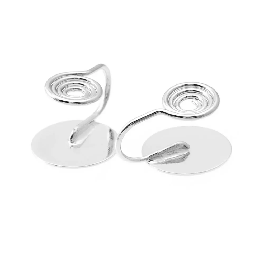 10 قطعة 4 مللي متر ~ 14 مللي متر 18K الذهب اللون النحاس مع صواني الحواف إعدادات أقراط كليب عالية الجودة Diy بها بنفسك المرأة أقراط صنع المجوهرات