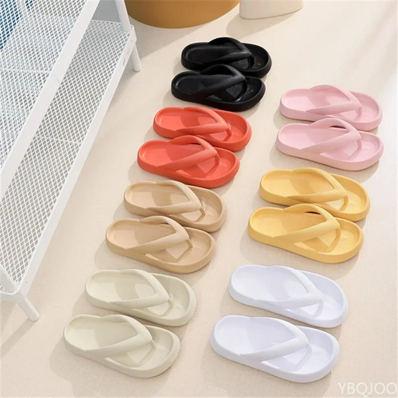 

New Summer Fashion Couple Slippers Indoor Home Bath or Outdoor Sports Beach Flip Flops Comfortable Opened Toe Platform Shoes