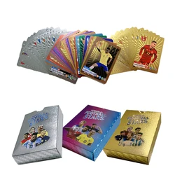 Super Star Card for Children, Football Card, Gold and Silver, Limited Edition, World Series, Direct, Wholesale, Fan Gift, 55-27Pcs