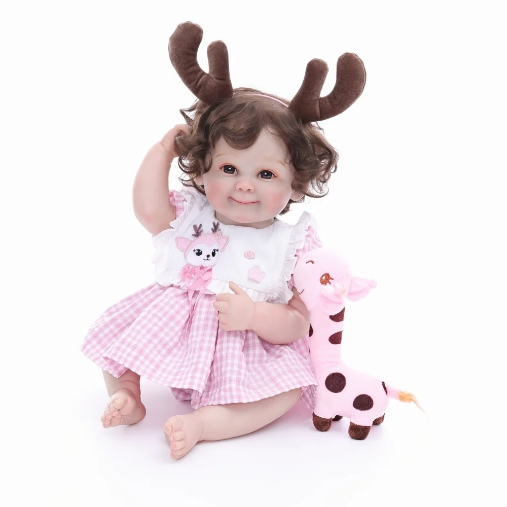 ตุ๊กตาโคลเวอร์เรย์รุ่นใหม่ ของแท้ ขนาด 22 นิ้ว ทำจากไวนิลทั้งตัว เหมือนจริง ตุ๊กตาเด็กแรกเกิดน่ารัก รูปยีราฟ ของเล่นทำมือคุณภาพสูง ของขวัญคริสต์มาสสำหรับเด็ก