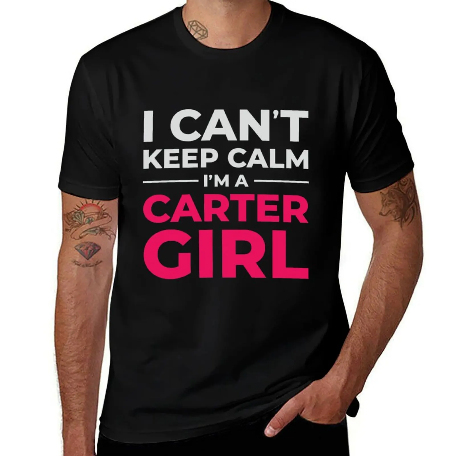 

GIRL for Perfect men man shirts t T-Shirt KEEP man CAN'T shirt funny [BLACK]| CARTER essential t t shirts casual Gift I'M CALM