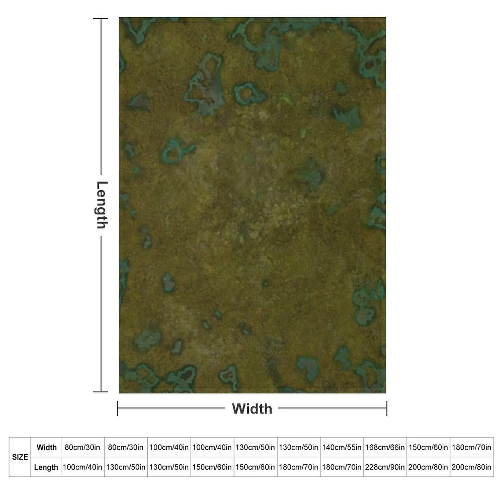 Highland Swamp 001 Battle Map for Tabletop Gaming Miniatures RPG Throw Blanket Flannels Soft Big bed plaid Blankets