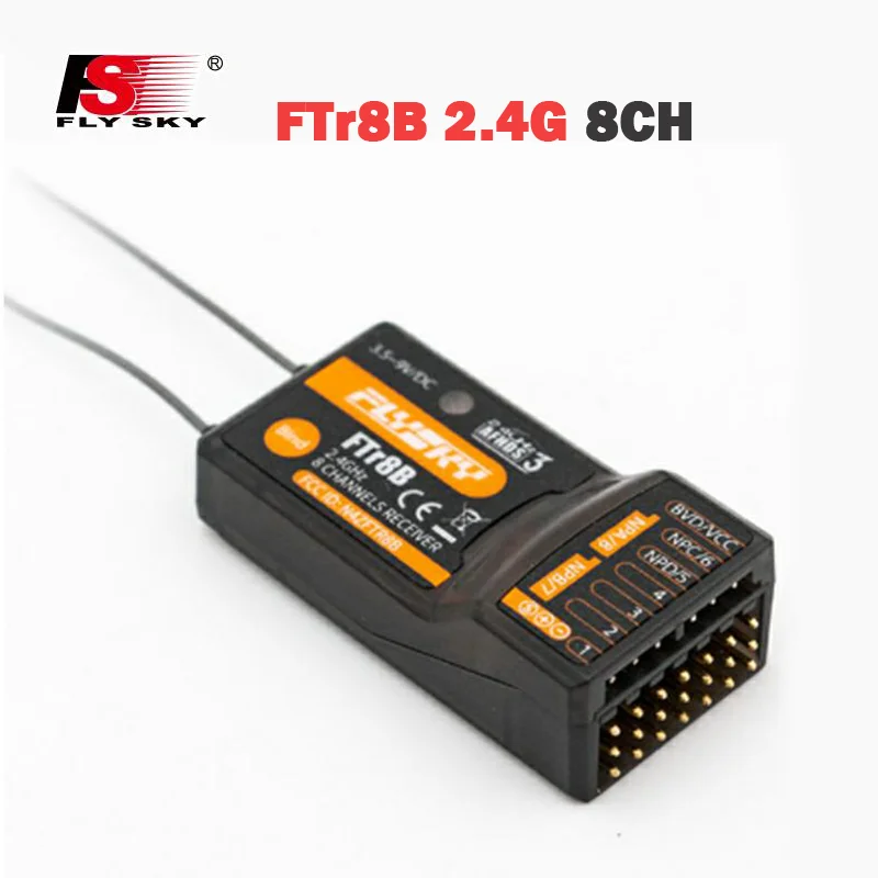 

Приемник с двумя антеннами FLYSKY FTr8B AFHDS3 2,4G 8CH PWM/PPM/i.BUS Out/S.BUS Для PL18 NB4 NB4 Lite Airplan