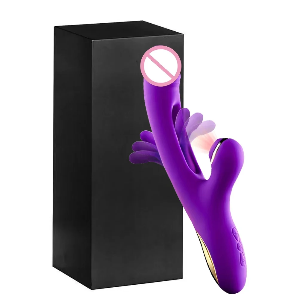 3-IN-1 Rabbit Vibrator for Women Powerful Tapping Flapping Vilrator Clitoral Stimulator Massager Female G-Spot Finger Dildo Sex