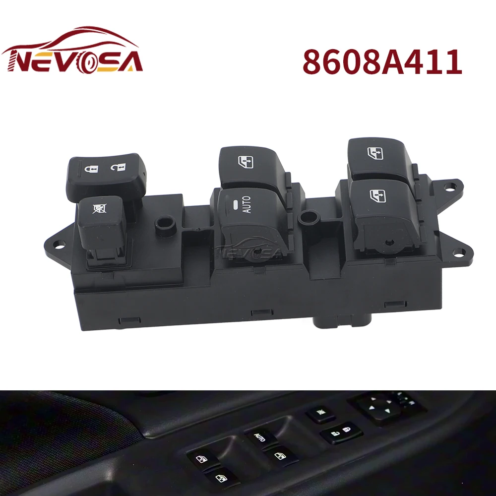 Front Left For Mitsubishi Outlander 3 PHEV 2013 2014 2015-2018 Electric Master Window Lifter Control Switch 8608A347 8608A411