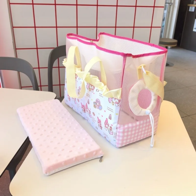 My Melody Portable Pet Carrier with Mat, Breathable Crossbody & Handheld Travel Bag for Cats and Small Dogs view 5
