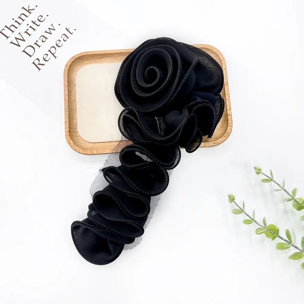 Fashion Handmade Flower Patch Big Flower Pleated Chest Flower Sewing Applique DIY Accessory Chest Flower