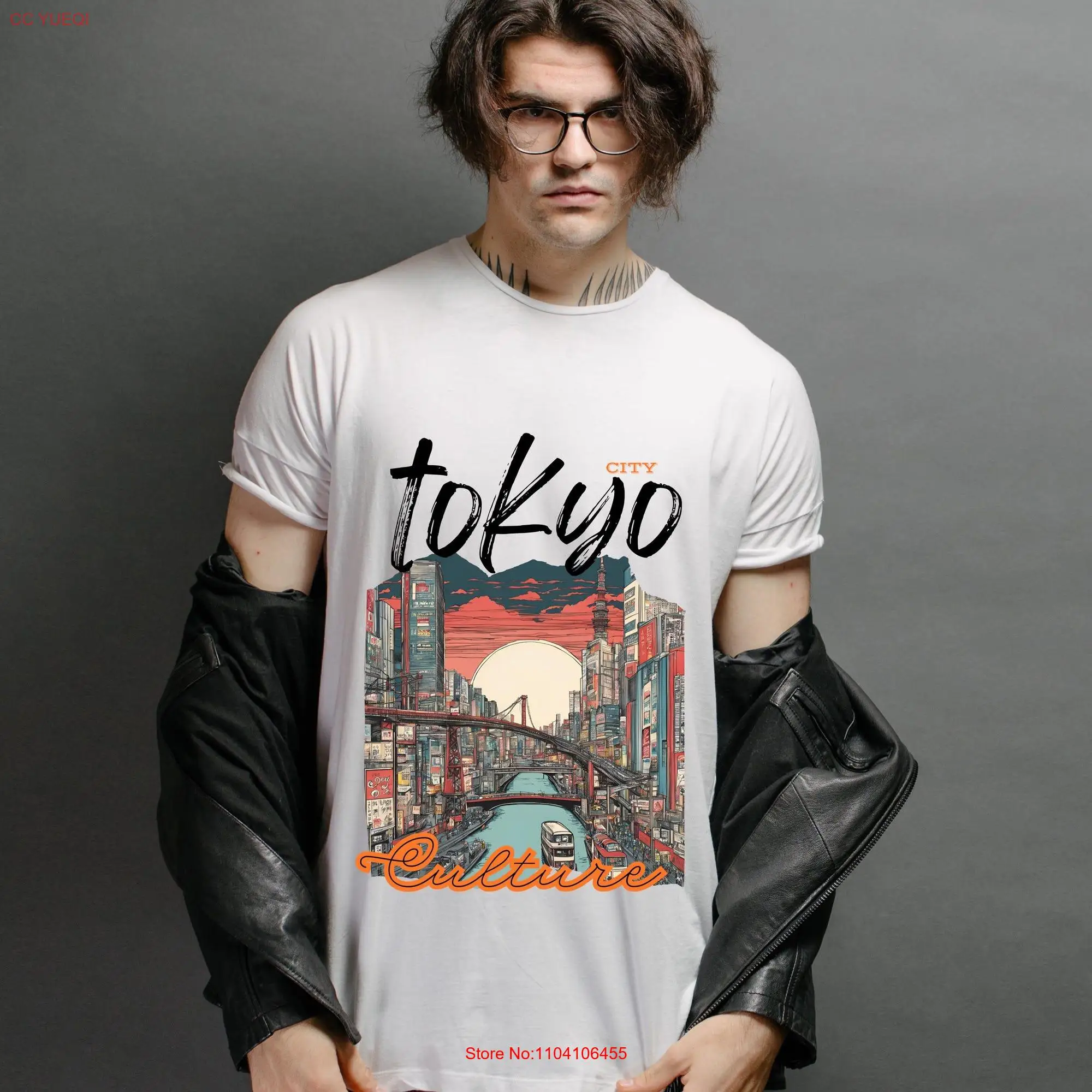 Travel T shirt Metropolitan Style Japanese Art Culture Cosmopolitan Modern Design City of Tokyo Urban